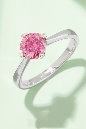 1 Carat Moissanite 925 Sterling Silver Solitaire Ring-Teresa's Fashionista LLC