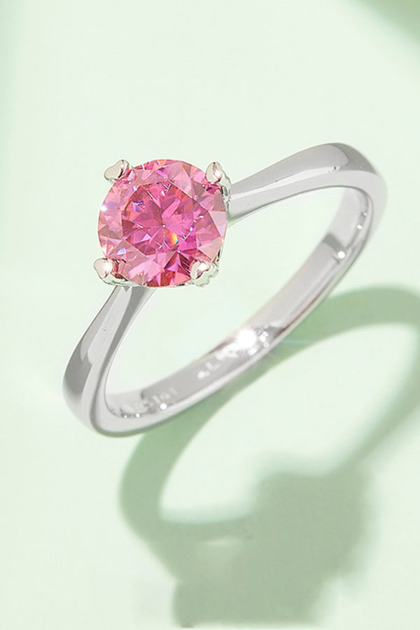 1 Carat Moissanite 925 Sterling Silver Solitaire Ring-Teresa's Fashionista LLC