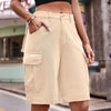 Denim Cargo Shorts with Pockets-Teresa's Fashionista LLC