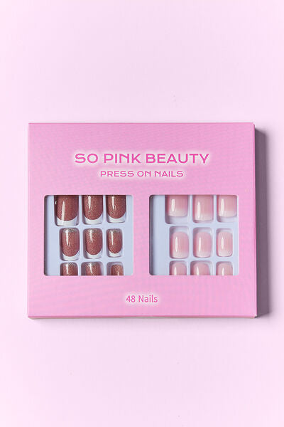 SO PINK BEAUTY Press On Nails 2 Packs-Teresa's Fashionista LLC
