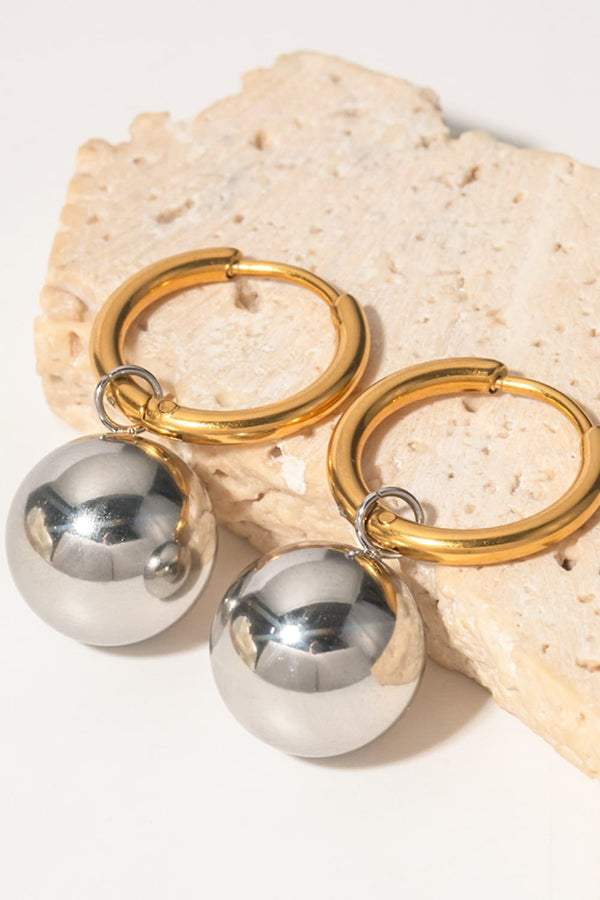 18K Gold-Plated Copper Ball Drop Earrings-Teresa's Fashionista LLC