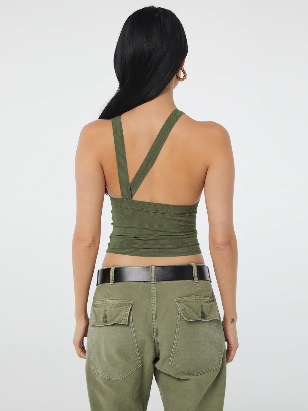 Halter Neck Ribbed Cropped Top-Teresa's Fashionista LLC