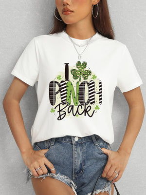 I PINCH BACK Round Neck Short Sleeve T-Shirt-Teresa's Fashionista LLC