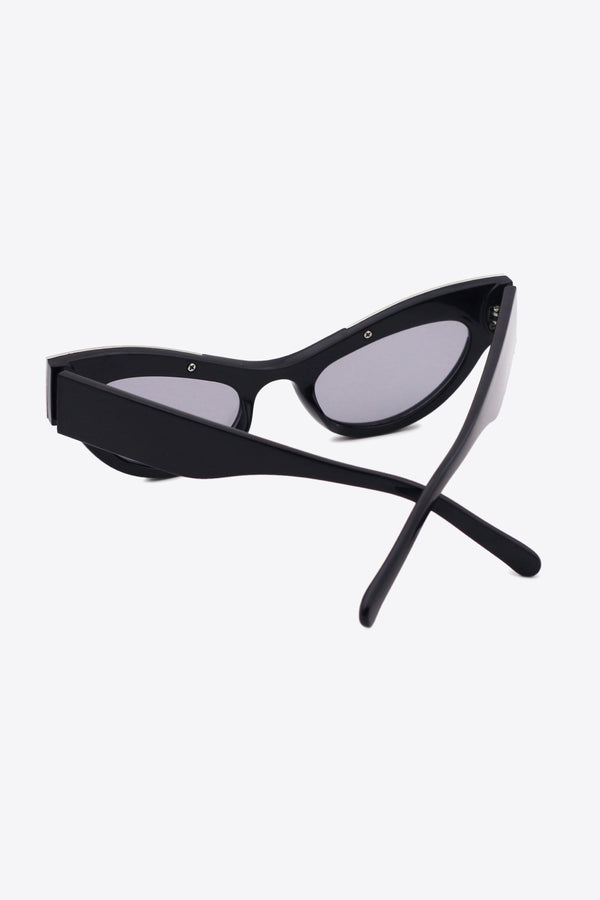 UV400 Rhinestone Trim Cat-Eye Sunglasses-Teresa's Fashionista LLC