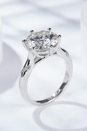 5 Carat Moissanite Solitaire Ring-Teresa's Fashionista LLC