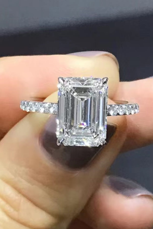 5 Carat Moissanite Side Stone Ring-Teresa's Fashionista LLC