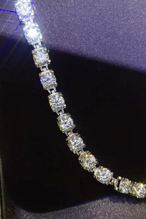 10 Carat Moissanite Platinum-Plated Bracelet-Teresa's Fashionista LLC
