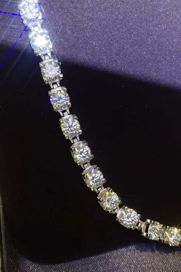 10 Carat Moissanite Platinum-Plated Bracelet-Teresa's Fashionista LLC