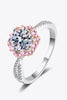 1 Carat Moissanite Flower-Shaped Crisscross Ring-Teresa's Fashionista LLC