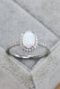 Opal 925 Sterling Silver Halo Ring-Teresa's Fashionista LLC