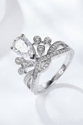 1.5 Carat Moissanite Crown-Shaped Ring-Teresa's Fashionista LLC