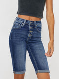 Kancan Full Size Cat's Whiskers Button Fly Denim Shorts-Teresa's Fashionista LLC
