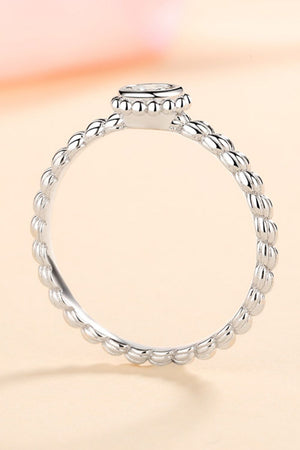 Moissanite Rhodium-Plated Ring-Teresa's Fashionista LLC