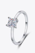 925 Sterling Silver Moissanite Solitaire Ring-Teresa's Fashionista LLC