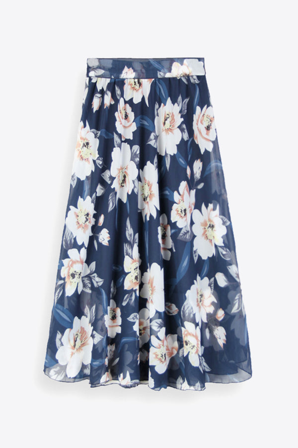 Full Size Floral Tie-Waist Skirt-Teresa's Fashionista LLC