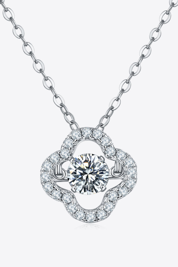 Moissanite Four Leaf Clover Pendant Necklace-Teresa's Fashionista LLC