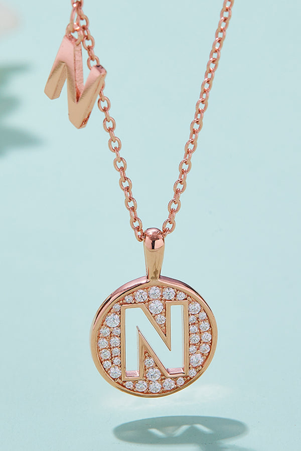 Moissanite K to T Pendant Necklace-Teresa's Fashionista LLC