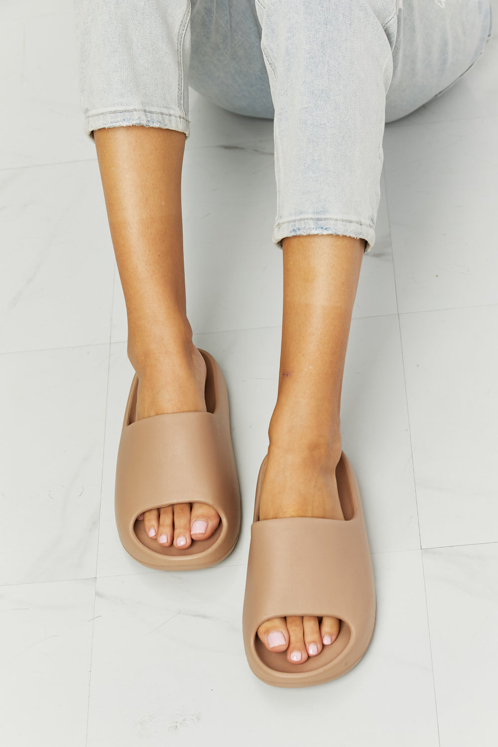 NOOK JOI In My Comfort Zone Slides in Beige-Teresa's Fashionista LLC