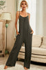 Scoop Neck Spaghetti Strap Jumpsuit with Pockets-Teresa's Fashionista LLC