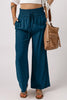 Drawstring Smocked Waist Wide Leg Pants-Teresa's Fashionista LLC