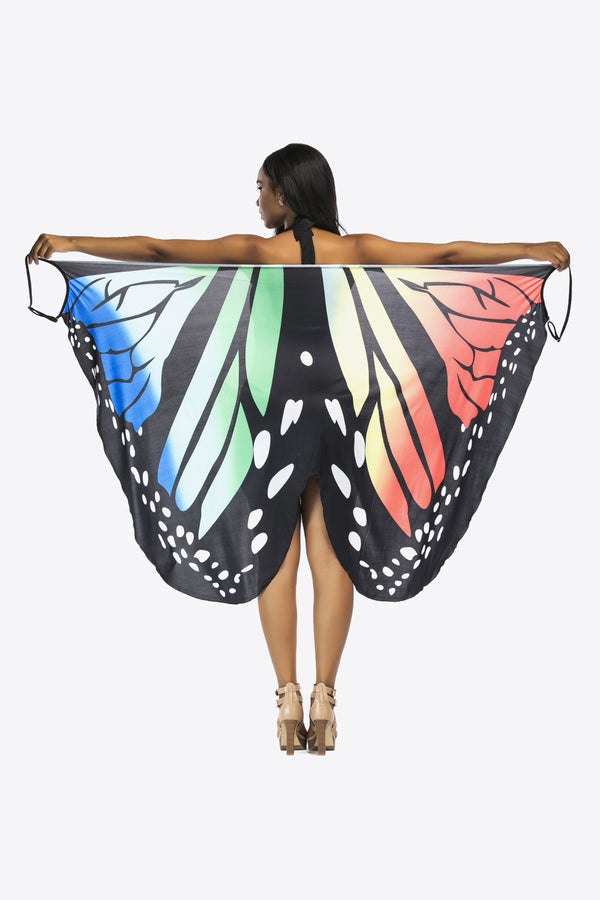 Butterfly Spaghetti Strap Cover Up-Teresa's Fashionista LLC