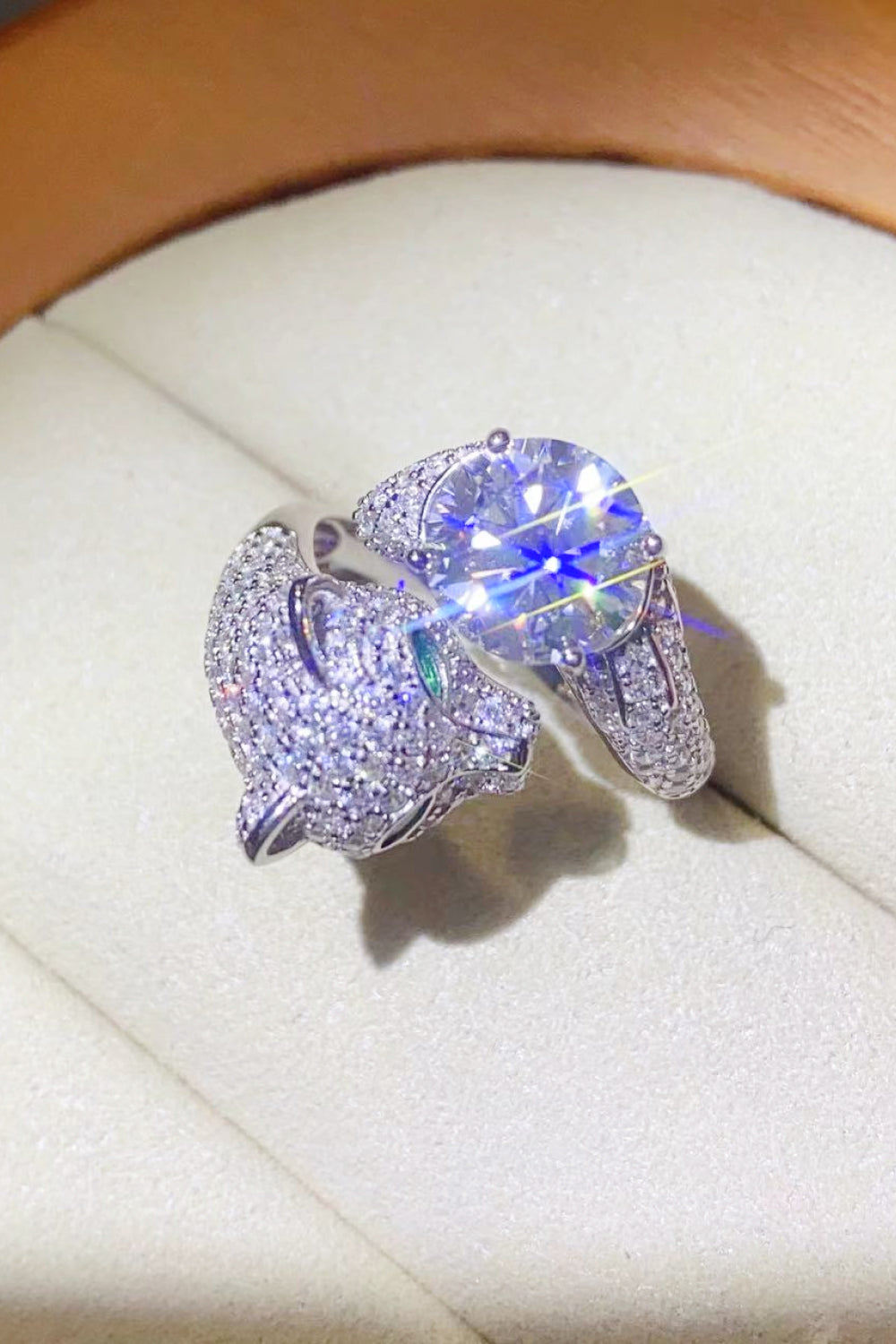 2 Carat Moissanite Adjustable Animal Ring-Teresa&#39;s Fashionista LLC