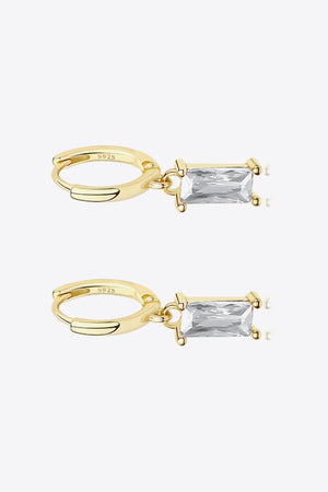 Retro 925 Sterling Silver Cubic Zirconia Drop Earrings-Teresa's Fashionista LLC