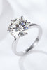 Platinum-Plated 5 Carat Moissanite Solitaire Ring-Teresa's Fashionista LLC