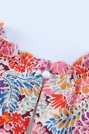 Floral Mock Neck Tank Top-Teresa's Fashionista LLC
