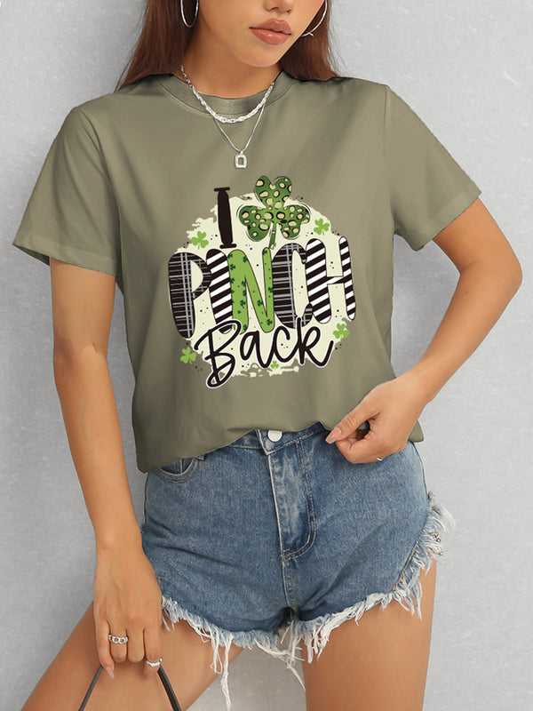 I PINCH BACK Round Neck Short Sleeve T-Shirt-Teresa's Fashionista LLC