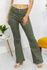 Zenana Clementine Full Size High-Rise Bootcut Jeans in Olive-Teresa's Fashionista LLC