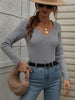 V-Neck Ribbed Knit Top-Teresa's Fashionista LLC
