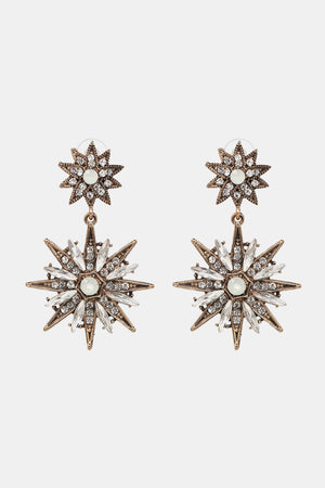 Zinc Alloy Star Shape Dangle Earrings-Teresa's Fashionista LLC