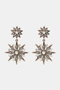 Zinc Alloy Star Shape Dangle Earrings-Teresa's Fashionista LLC