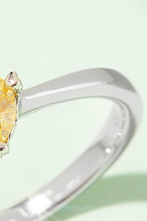 1 Carat Moissanite 925 Sterling Silver Solitaire Ring-Teresa's Fashionista LLC