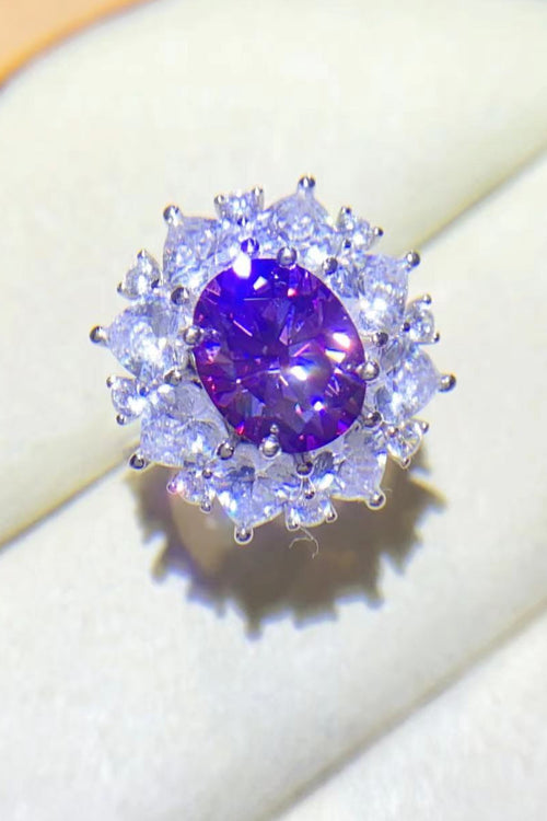 3 Carat Moissanite Platinum-Plated Ring-Teresa's Fashionista LLC