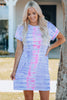 Women Tie-Dye Belted T-Shirt Dress-Teresa's Fashionista LLC