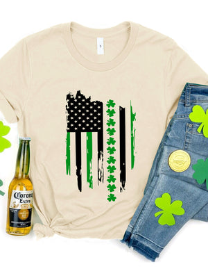 Graphic Round Neck Short Sleeve T-Shirt-Teresa's Fashionista LLC