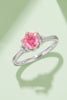 1 Carat Moissanite Contrast 925 Sterling Silver Ring-Teresa's Fashionista LLC