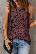 Printed Round Neck Tank-Teresa's Fashionista LLC