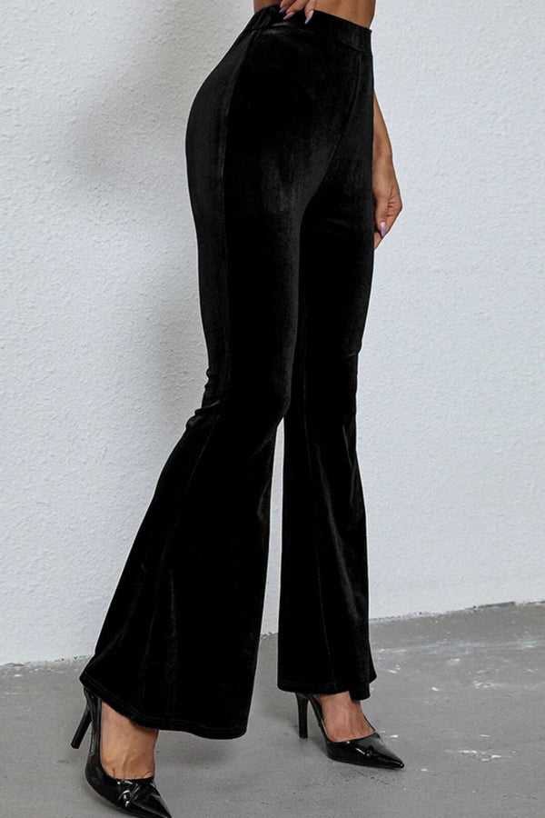 High Waist Flare Leg Pants-Teresa's Fashionista LLC