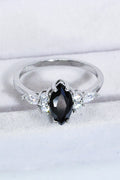925 Sterling Silver Black Agate Ring-Teresa's Fashionista LLC