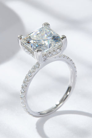 5.52 Carat Moissanite Side Stone Ring-Teresa's Fashionista LLC