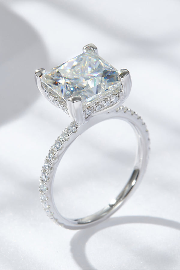 5.52 Carat Moissanite Side Stone Ring-Teresa's Fashionista LLC