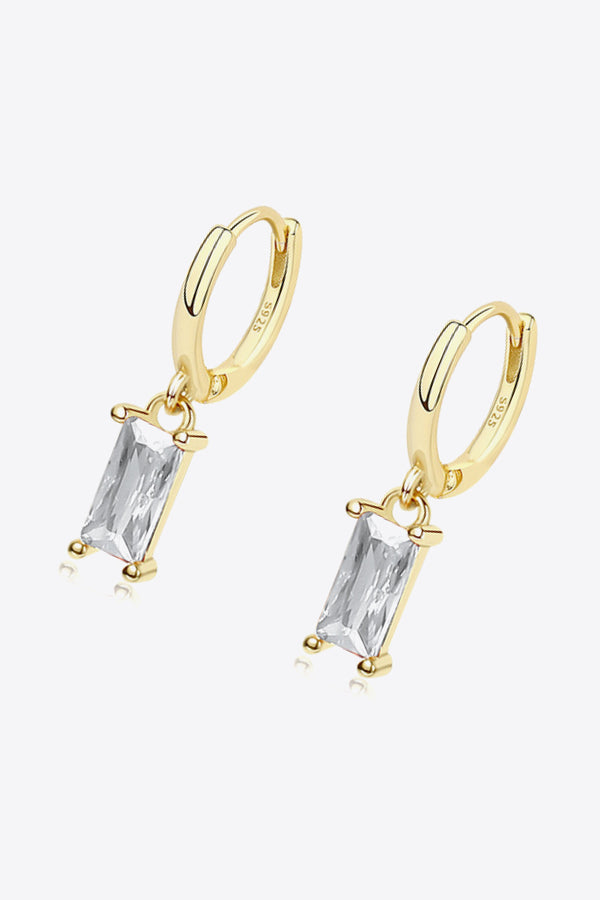 Retro 925 Sterling Silver Cubic Zirconia Drop Earrings-Teresa's Fashionista LLC