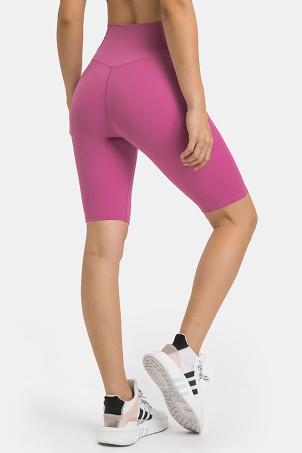 High Waist Biker Shorts with Pockets-Teresa's Fashionista LLC