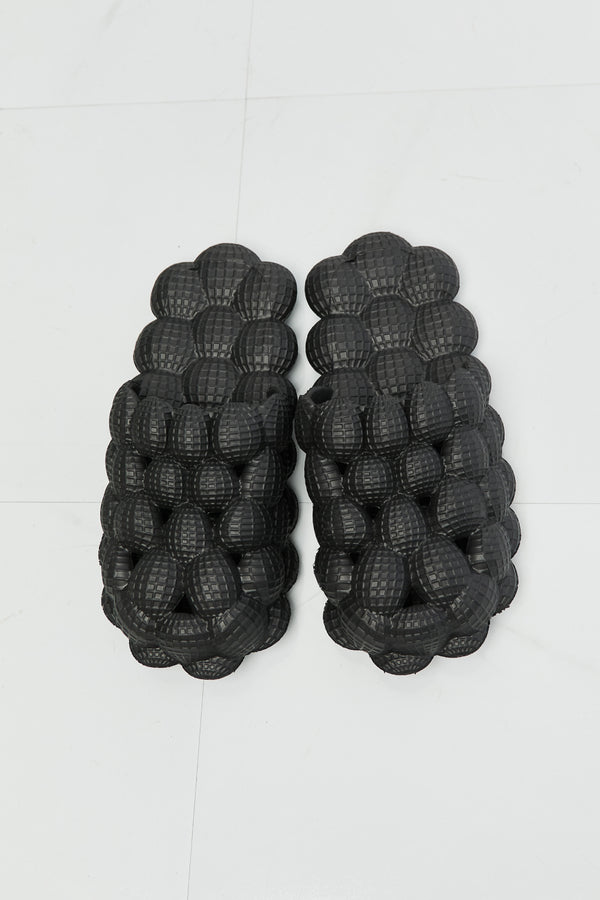 NOOK JOI Laid Back Bubble Slides in Black-Teresa's Fashionista LLC