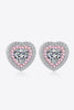 Moissanite Heart-Shaped Stud Earrings-Teresa's Fashionista LLC