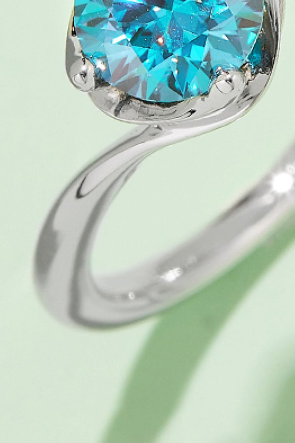 1 Carat Moissanite 925 Sterling Silver Solitaire Ring-Teresa's Fashionista LLC