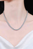 Moissanite Rhodium-Plated Necklace-Teresa's Fashionista LLC
